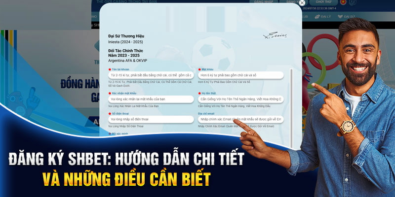 Truy cập vào web chính thức để đăng ký tài khoản SHBET