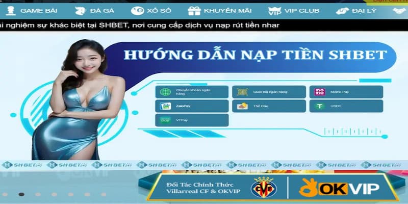 Vô vàn phương thức mà hội viên có thẻ sử dụng để nạp tiền shbet